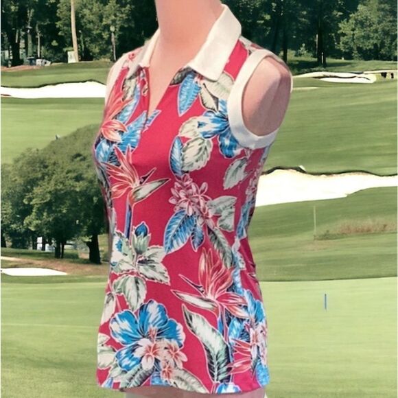 TOMMY BAHAMA NWT WOMENS GOLF ACTIVE WEAR SHIRT TOP UPF 50 MOISTURE WICKING XS - Picture 2 of 7
